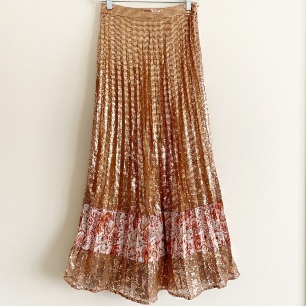 Free People Let's Dance Sequin Maxi Skirt Size 2 - Picture 4 of 7